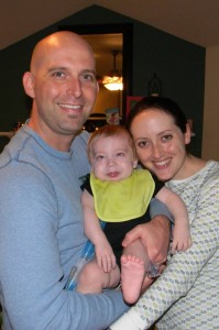 Karen and Justin holding their precious son Dallas